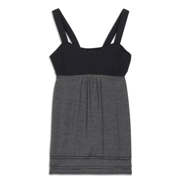 Lululemon Black and Gray Tank with Drawstring Size 4 - Picture 1 of 12